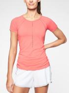 Athleta Womens Foothill Tee Coral Flash Size Xs
