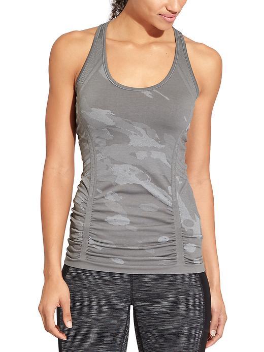 Athleta Womens Fastest Track Camo Tank Size L - Cobblestone Grey