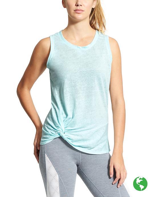 Athleta Womens Knot Zephyr Tank Size L - Blue Tint