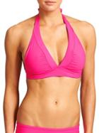 Athleta Shirrendipity Halter Bikini Top Size L - Paradise Pink