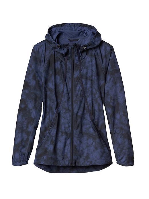 Athleta Womens Tie Dye Catalina Upf Jacket Size L - Navy