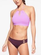 Athleta Womens High Neck Keyhole Bikini Top Lilac Surge Size Xxs