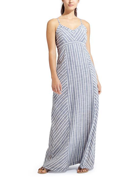 Athleta Womens Stripe Wayfinder Dress Size 0 - Chambray