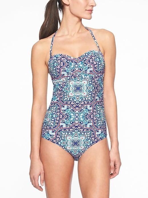 Athleta Womens Monaco Bandeau One Piece Sapphire Size Xxs