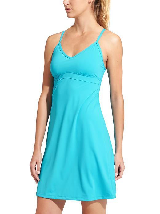 Athleta Womens Shorebreak Dress Size L Petite - Bora Bora Blue