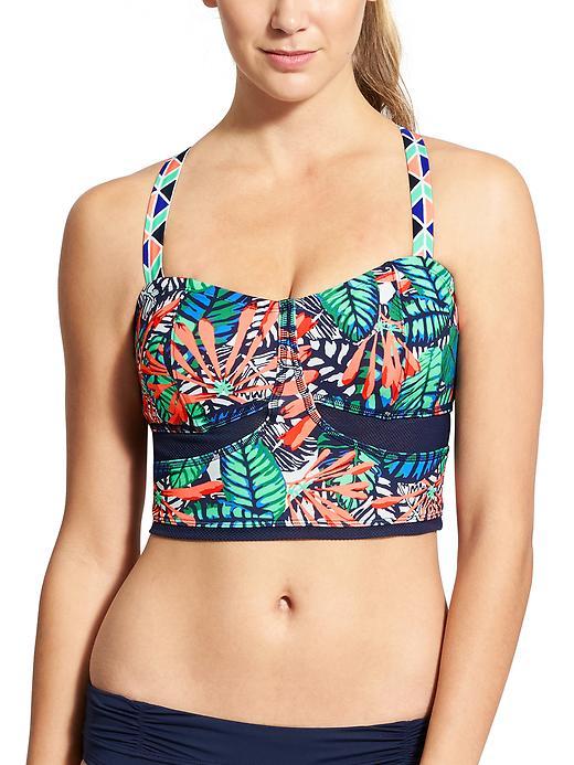 Athleta Womens Hanalei Bralette Bikini Size 32b/c - Dress Blue/new Coral
