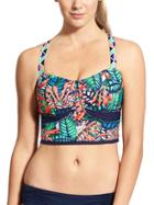 Athleta Womens Hanalei Bralette Bikini Size 32b/c - Dress Blue/new Coral