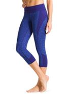 Athleta Womens Honeycomb Connect Capri Size L - Amalfi Blue/ Cerulean Blue