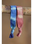 Athleta Womens Tie Dye Hair Bands By Natural Life Blue/ Berry Size One Size