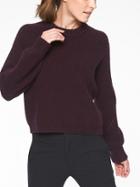 Athleta Womens Wool Cashmre Lucca Sweater Auberge/ Black Marl Size S