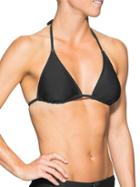 Athleta Womens Triangle String Bikini Top Black Size Xs
