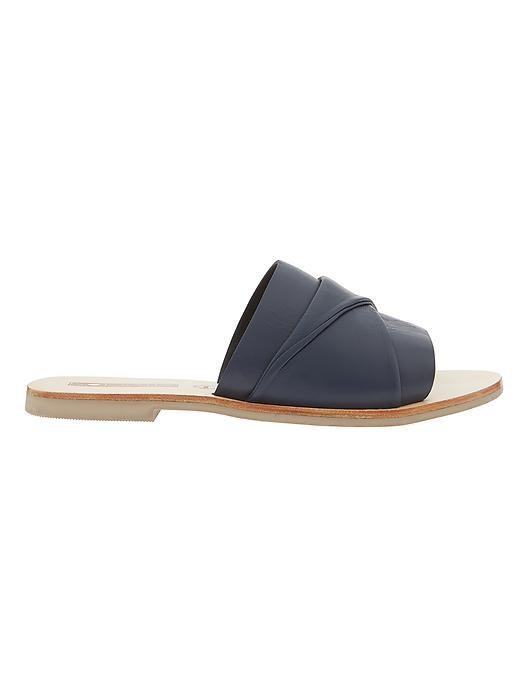 Athleta Womens Twisted Slide By Sol Sana Navy Size 36
