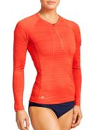 Athleta Womens Pacifica Upf Top 2 Size Xs Tall - Saffron Red