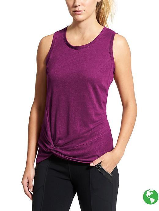 Athleta Womens Knot Zephyr Tank Beach Plum Size Xl