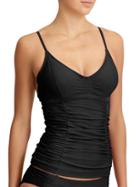 Athleta Womens Smocked Tankini Size 32b/c - Black