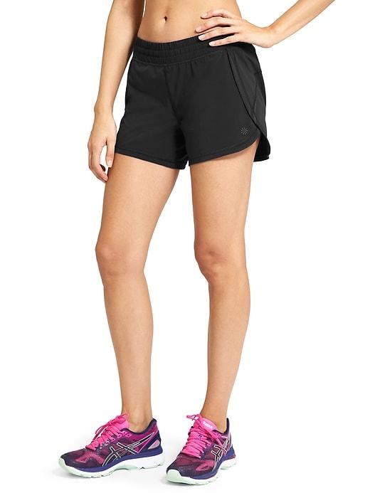 Athleta Womens Racer Run Short 4.5 Black Size S