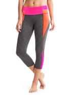 Athleta Womens High Rise Colorblock Chaturanga Capri Size L - Charcoal Heather