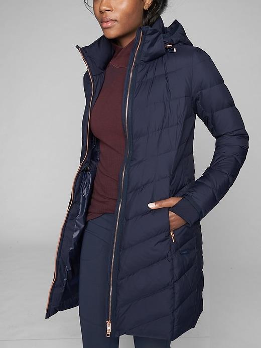 Athleta Womens Responsible Down&#45ieville Jacket Navy Size S