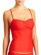 Athleta Womens Bandeau Tankini Size 34b/c Tall - Saffron Red