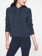 Athleta Womens Open Hearted Hoodie Navy Heather Size Xl