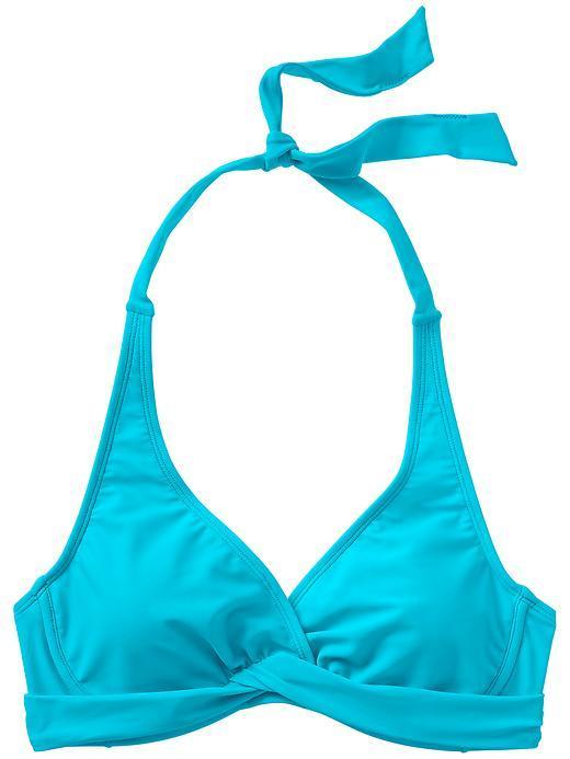 Athleta Womens Tara Halter Bikini Size 32b/c - Bora Bora Blue