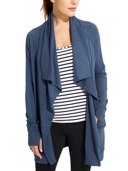 Athleta Womens Studio Wrap Size M - Iron Blue Heather