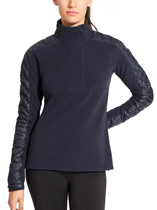 Athleta Womens Vortex Half Zip Size L - Navy