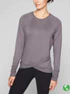 Athleta Womens Criss Cross Sweatshirt Size L Tall - Silver Bells