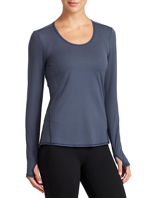 Athleta Womens Chi Top Dot Mesh Size 1x Plus - Deep Indigo