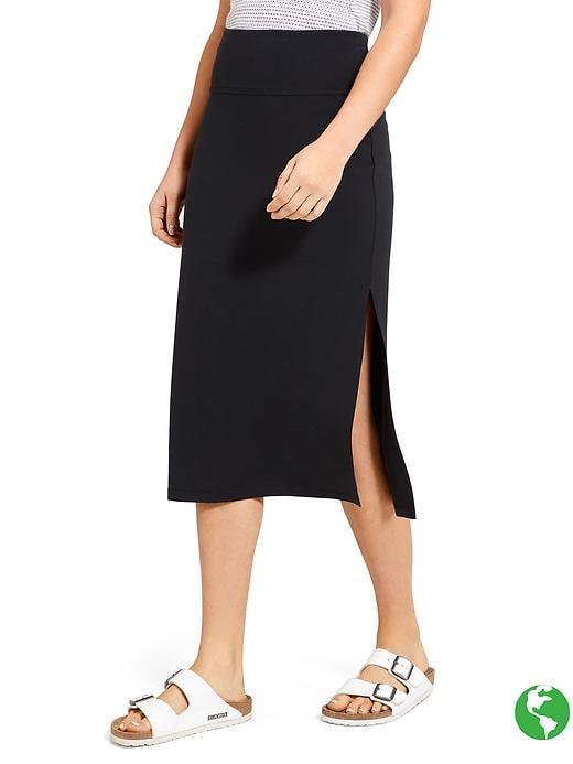 Athleta Womens Oceana Midi Skirt Size Xxs - Black