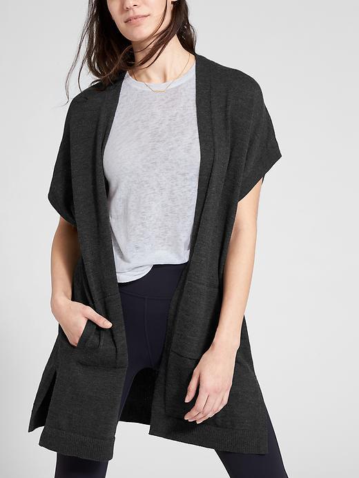 Athleta Womens Harmony Wrap Size L Tall - Charcoal Grey Heather