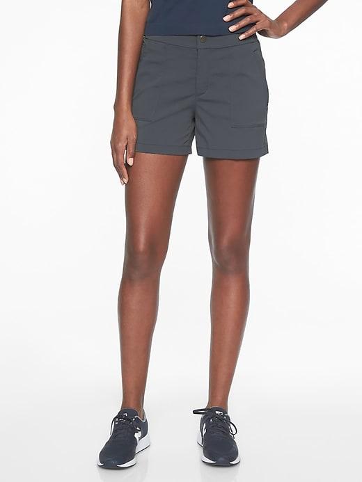 Athleta Womens Trekkie Short 4&#34 Flint Grey Size 0