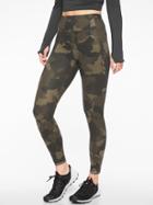 Athleta Womens Run Free Camo 7/8 Tight Arbor Olive Size Xxs