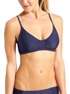 Athleta Womens Smocked Bikini Size 32b/c - Dress Blue