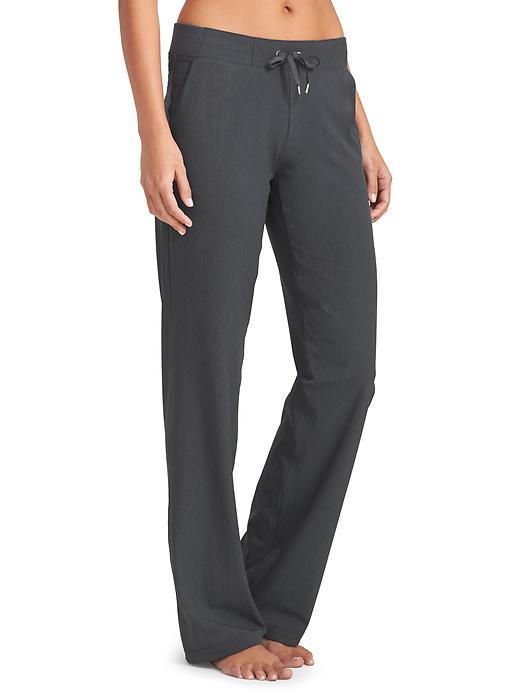 Athleta Womens Stripe Midtown Trouser Size 10 - Flint Grey