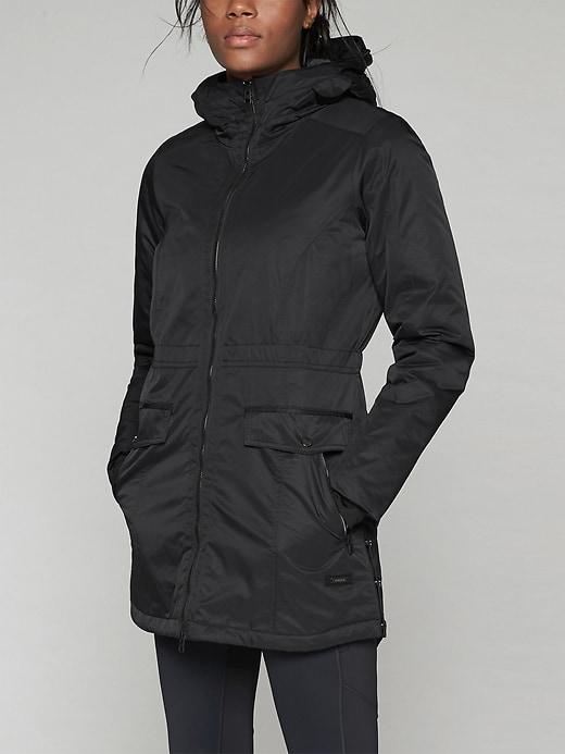 Athleta Womens Summit Parka Black Size Xs