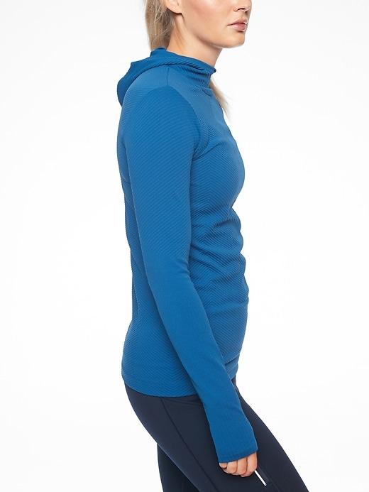 Athleta Womens Flurry Scuba Hoodie Long Sleeve Peacock Size S