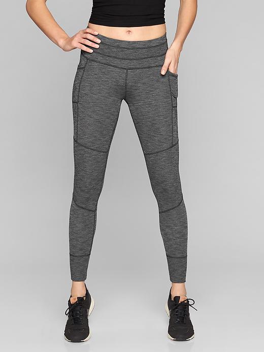 Athleta Womens Excursion Tight Size S Tall - Black Heather