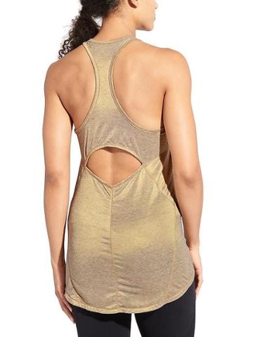 Athleta Womens Luxe Studio Tank Gold Size Xl