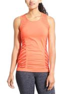 Athleta Womens Jet Stripe Fastest Track Muscle Tank Size L - Melon Shock