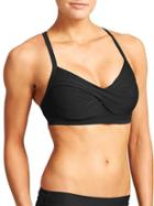 Athleta Womens Twister Bikini Top Black/black Size 38b/c