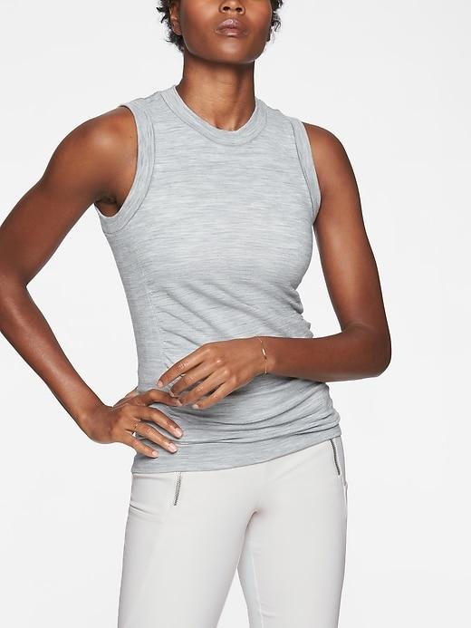 Athleta Womens Foresthill Tank Grey Heather Size M