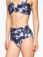 Athleta Womens Aqualuxe Print High Waist Bottom Dress Blue Size Xxs