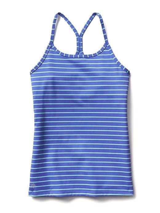 Athleta Stripe Next Level Tank Size L/12 - Periwinkle Plus