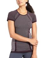 Athleta Womens Diamond Fastest Track Tee Size L - Wild Raisin