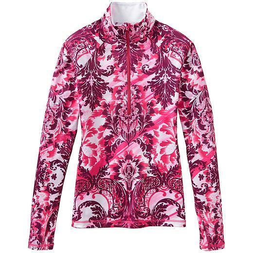 Athleta Sierra Thermal Floral Haze Half Zip - Light Brilliant Magenta Floral Haze