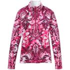 Athleta Sierra Thermal Floral Haze Half Zip - Light Brilliant Magenta Floral Haze