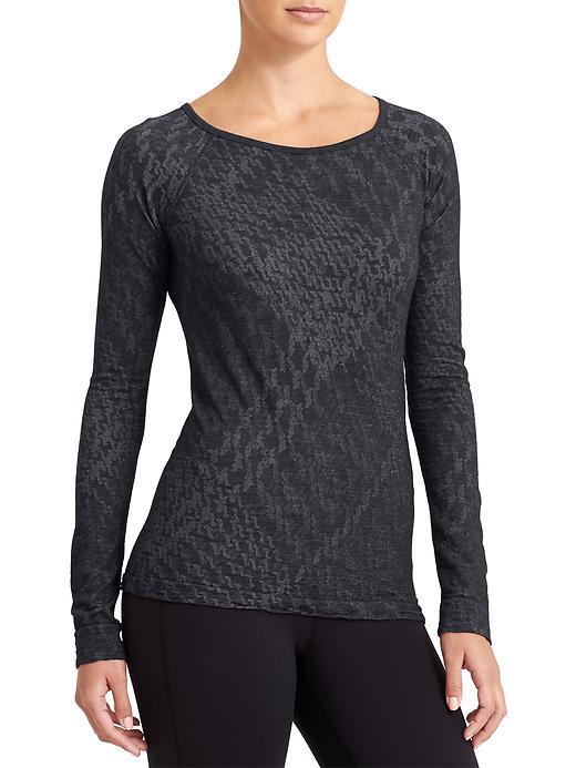 Athleta Womens Remarkawool Top Plaid Size L - Black