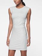 Athleta Womens Carefree Tee Dress Stripe Heather Grey/white Size 1x