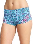 Athleta Womens Fiji Shirred Short Size L - Dress Blue